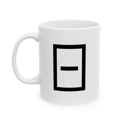 GLYPHS｜J-Runeforms — 日 / NICHI-Rune Ceramic Mug (White · Dual-Sided)