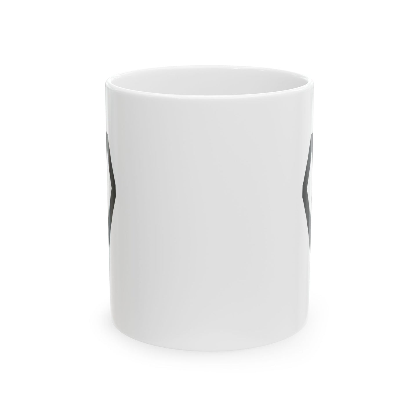 GLYPHS｜J-Runeforms — 心 / KOKORO-Rune Ceramic Mug (White · Dual-Sided)