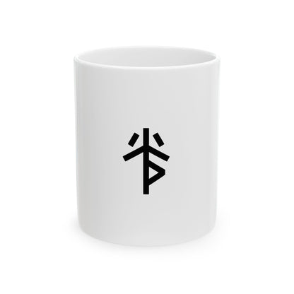 GLYPHS｜J-Runeforms — 光 / HIKARI-Rune Ceramic Mug (White)