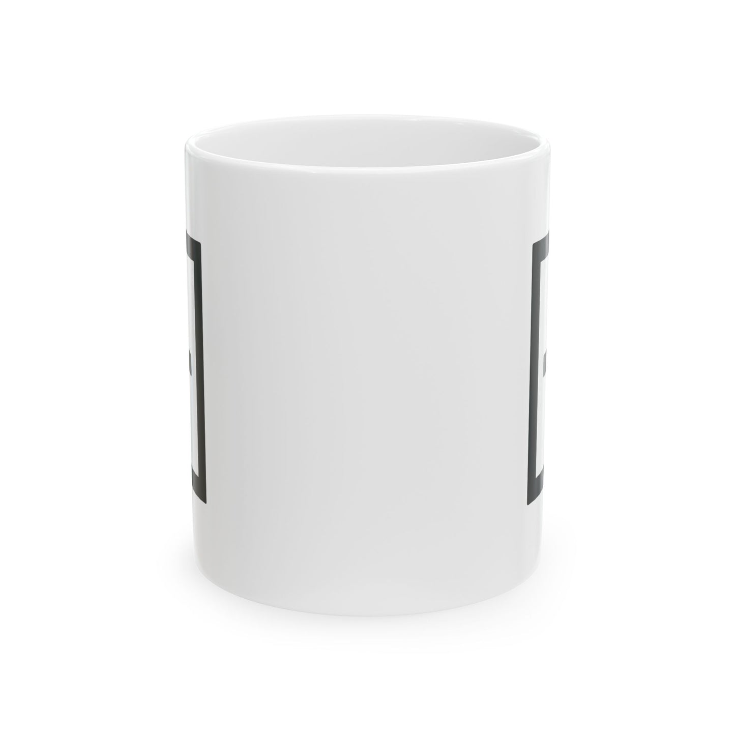 GLYPHS｜J-Runeforms — 日 / NICHI-Rune Ceramic Mug (White · Dual-Sided)