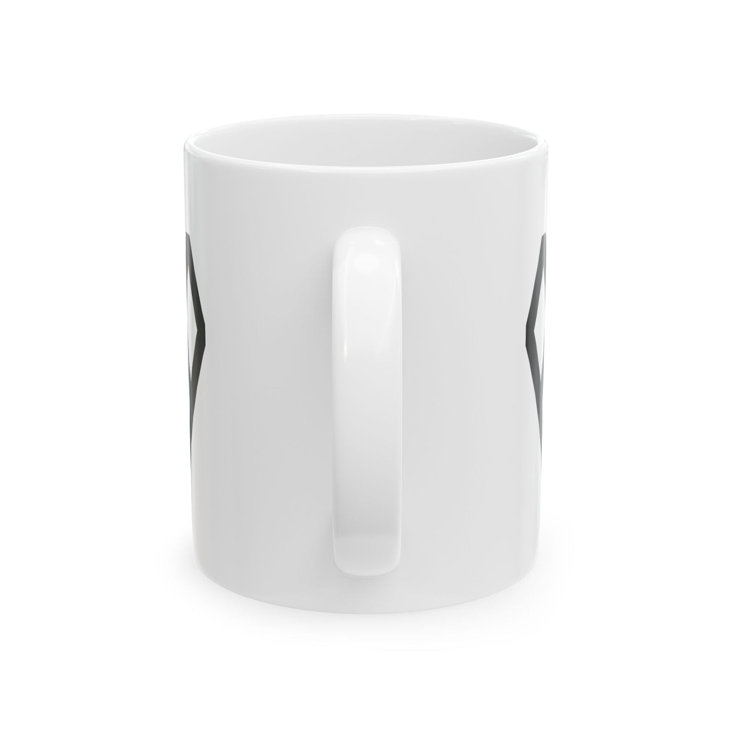 GLYPHS｜J-Runeforms — 心 / KOKORO-Rune Ceramic Mug (White · Dual-Sided)