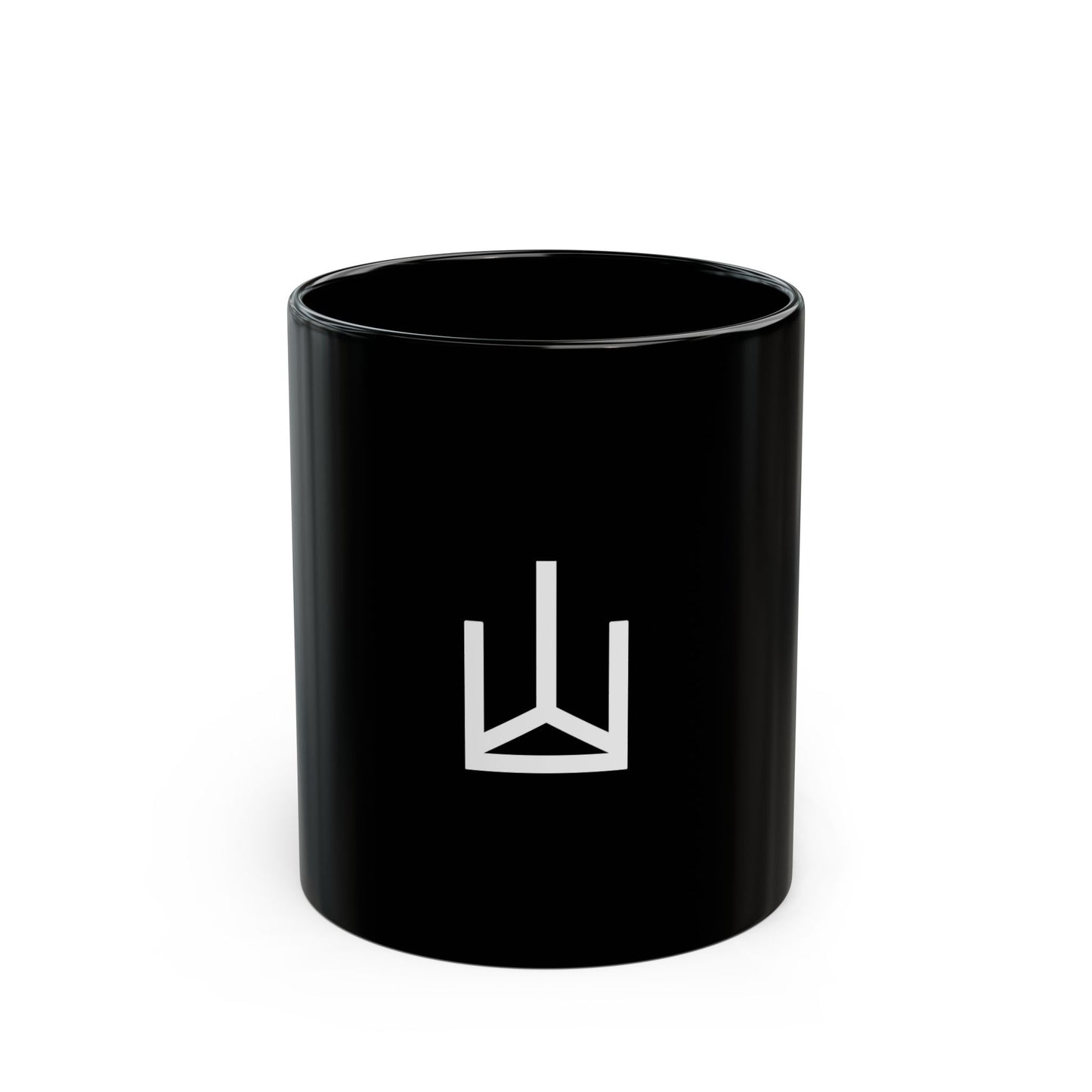 GLYPHS｜J-Runeforms — 山 / YAMA-Rune Ceramic Mug (Black)
