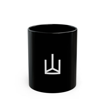 GLYPHS｜J-Runeforms — 山 / YAMA-Rune Ceramic Mug (Black)