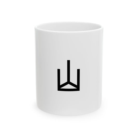 GLYPHS｜J-Runeforms — 山 / YAMA-Rune Ceramic Mug (White)