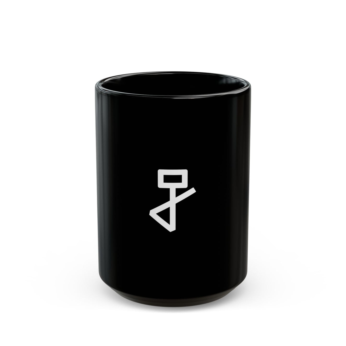 GLYPHS｜J-Runeforms — 正 / TADA-Rune Ceramic Mug (Black)