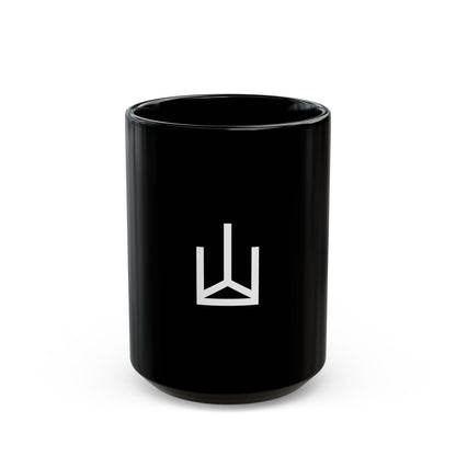 GLYPHS｜J-Runeforms — 山 / YAMA-Rune Ceramic Mug (Black)