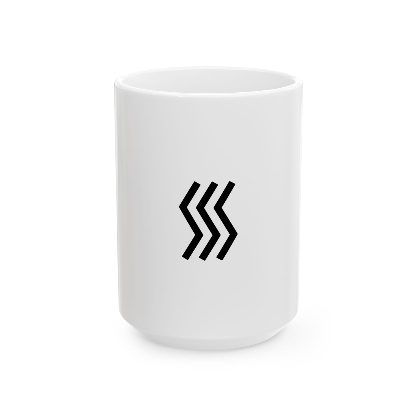 GLYPHS｜J-Runeforms — 川 / KAWA-Rune Ceramic Mug (White)