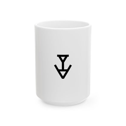 GLYPHS｜J-Runeforms — 言 / KOTO-Rune Ceramic Mug (White)