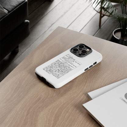 Japanese Label Style Phone Case | Ingredients Parody Design