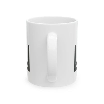 GLYPHS｜J-Runeforms — 山 / YAMA-Rune Ceramic Mug (White · Dual-Sided)