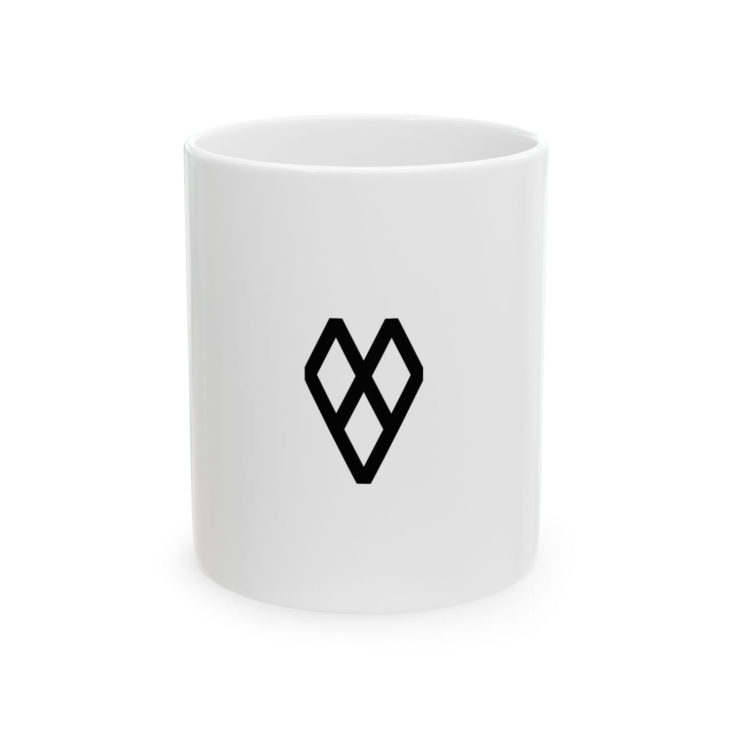 GLYPHS｜J-Runeforms — 心 / KOKORO-Rune Ceramic Mug (White)