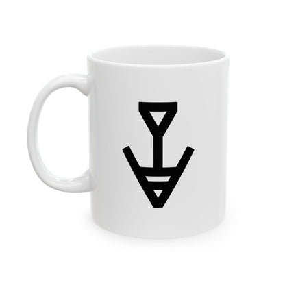 GLYPHS｜J-Runeforms — 音 / OTO-Rune Ceramic Mug (White · Dual-Sided)
