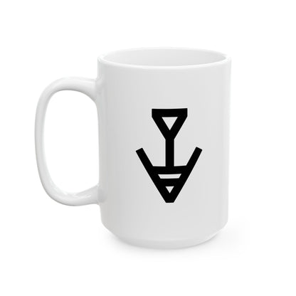 GLYPHS｜J-Runeforms — 音 / OTO-Rune Ceramic Mug (White · Dual-Sided)
