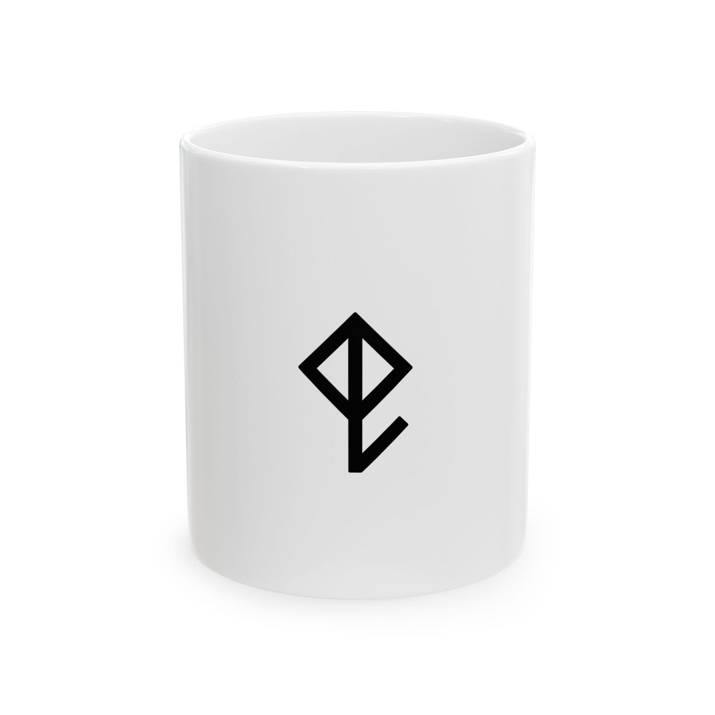GLYPHS｜J-Runeforms — 虫 / MUSHI-Rune Ceramic Mug (White)