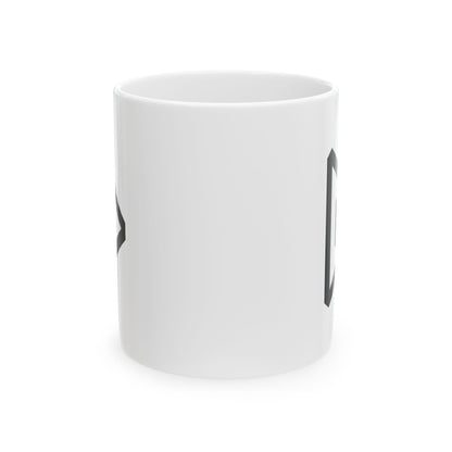 GLYPHS｜J-Runeforms — 月 / TSUKI-Rune Ceramic Mug (White · Dual-Sided)