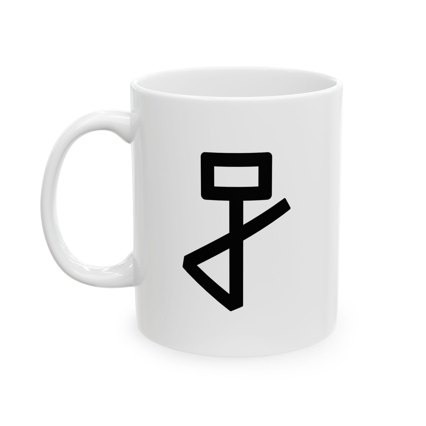 GLYPHS｜J-Runeforms — 正 / TADA-Rune Ceramic Mug (White · Dual-Sided)