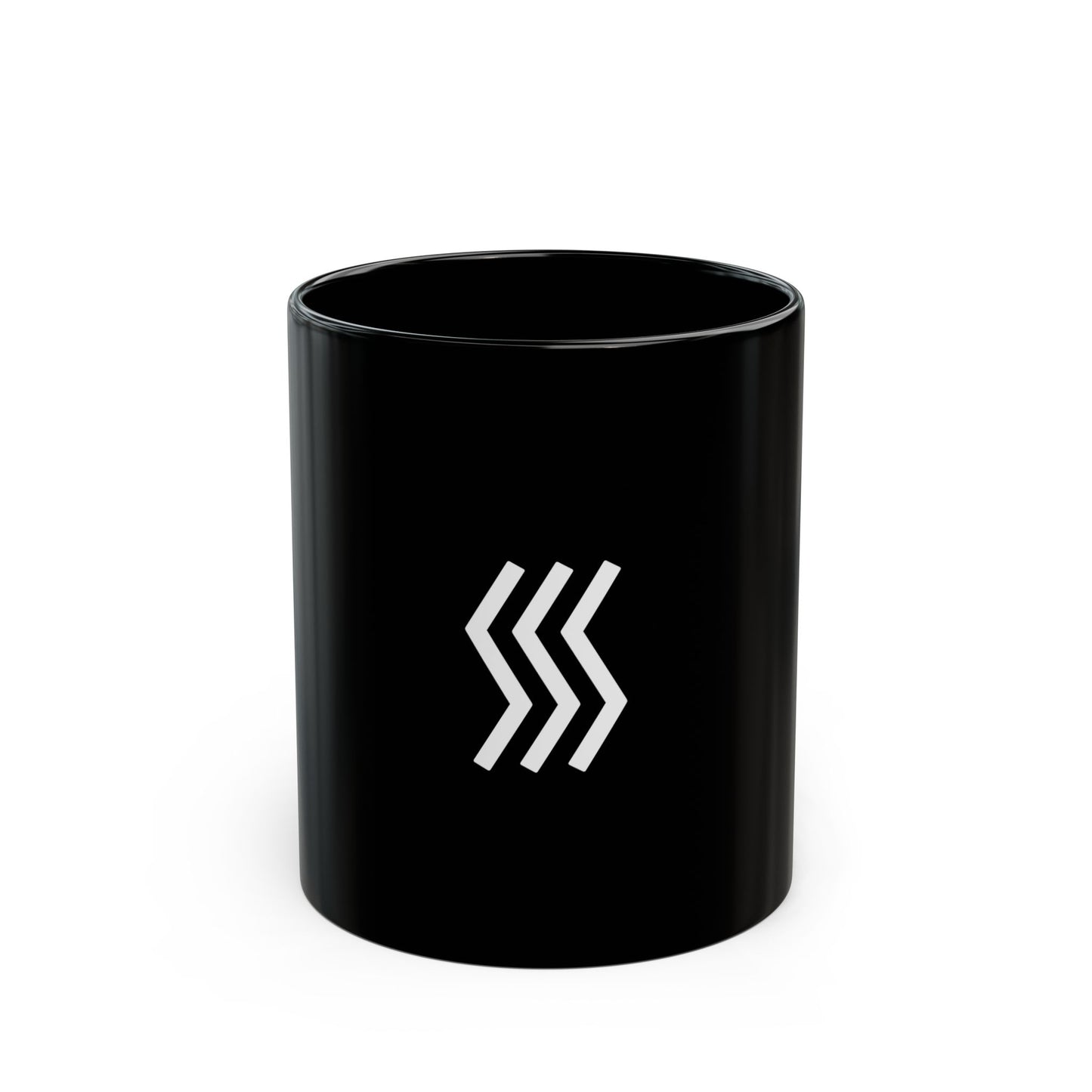 GLYPHS｜J-Runeforms — 川 / KAWA-Rune Ceramic Mug (Black)