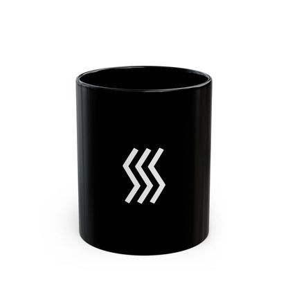 GLYPHS｜J-Runeforms — 川 / KAWA-Rune Ceramic Mug (Black)