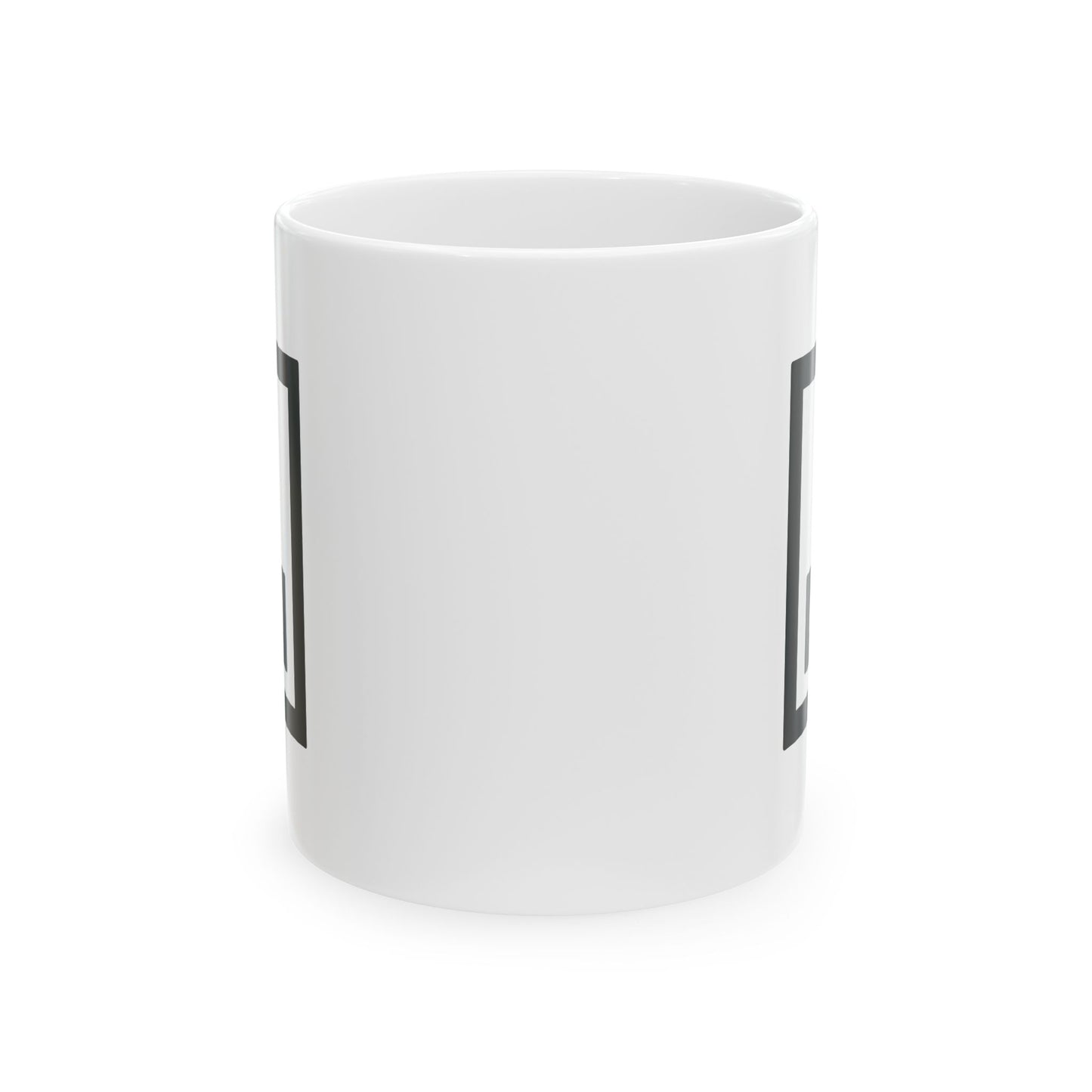 GLYPHS｜J-Runeforms — 口 / KUCHI-Rune Ceramic Mug (White · Dual-Sided)