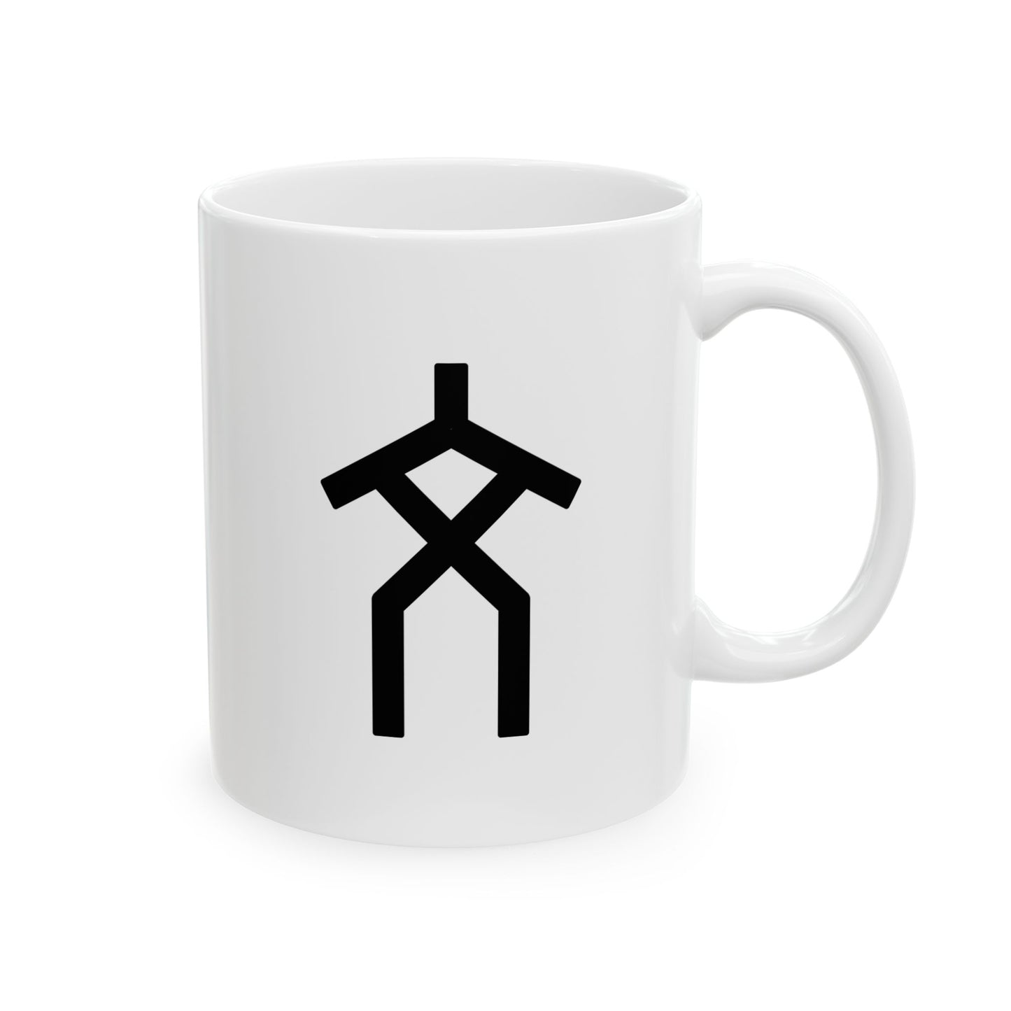 GLYPHS｜J-Runeforms — 文 / FUMI-Rune Ceramic Mug (White · Dual-Sided)