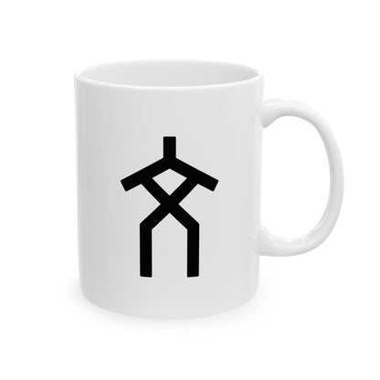 GLYPHS｜J-Runeforms — 文 / FUMI-Rune Ceramic Mug (White · Dual-Sided)