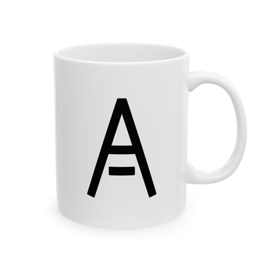 GLYPHS｜J-Runeforms — 今 / IMA-Rune Ceramic Mug (White · Dual-Sided)