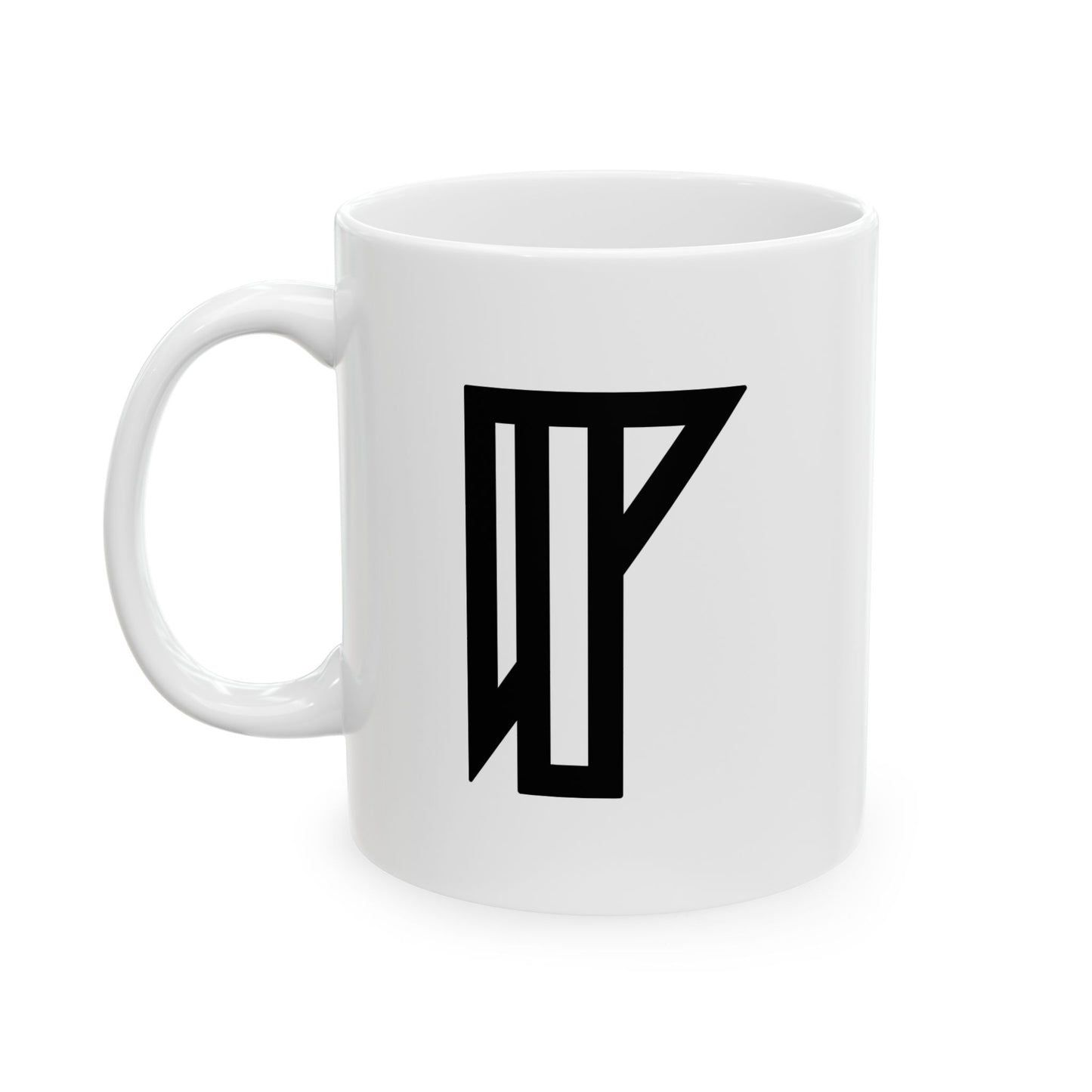 GLYPHS｜J-Runeforms — 目 / ME-Rune Ceramic Mug (White · Dual-Sided)