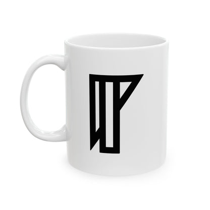 GLYPHS｜J-Runeforms — 目 / ME-Rune Ceramic Mug (White · Dual-Sided)