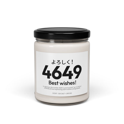 Japan Goro Numbers – 4649 “Best Wishes!” Scented Candle | Japanese Wordplay