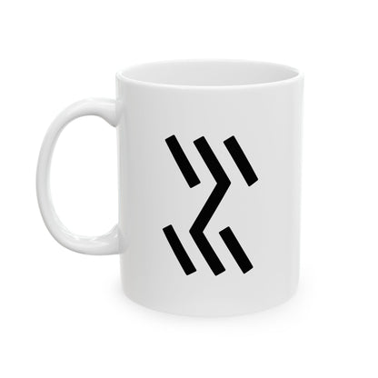 GLYPHS｜J-Runeforms — 水 / MIZU-Rune Ceramic Mug (White · Dual-Sided)