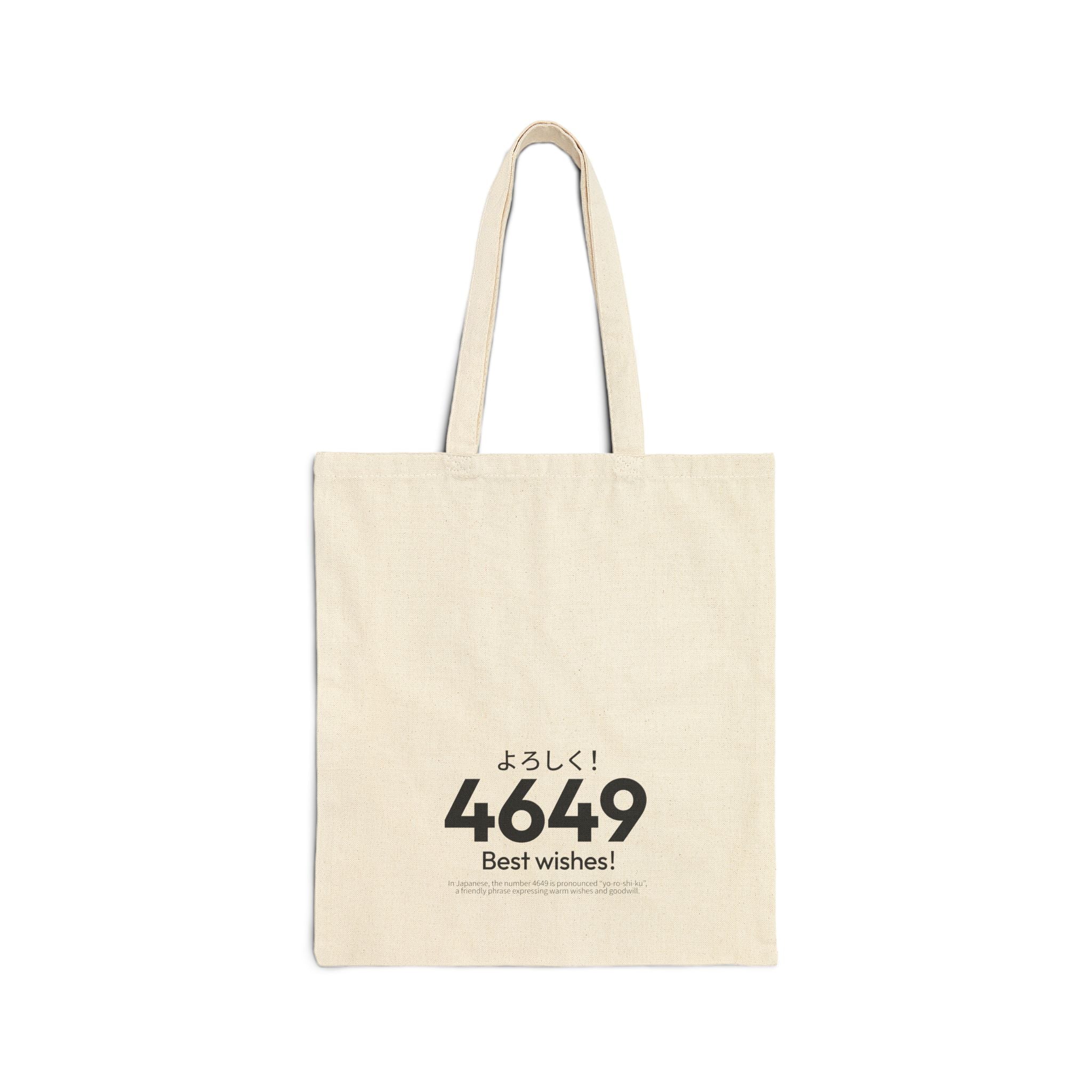 Japan Goro Numbers – 4649 “Best Wishes!” Tote Bag | Japanese Wordplay ...