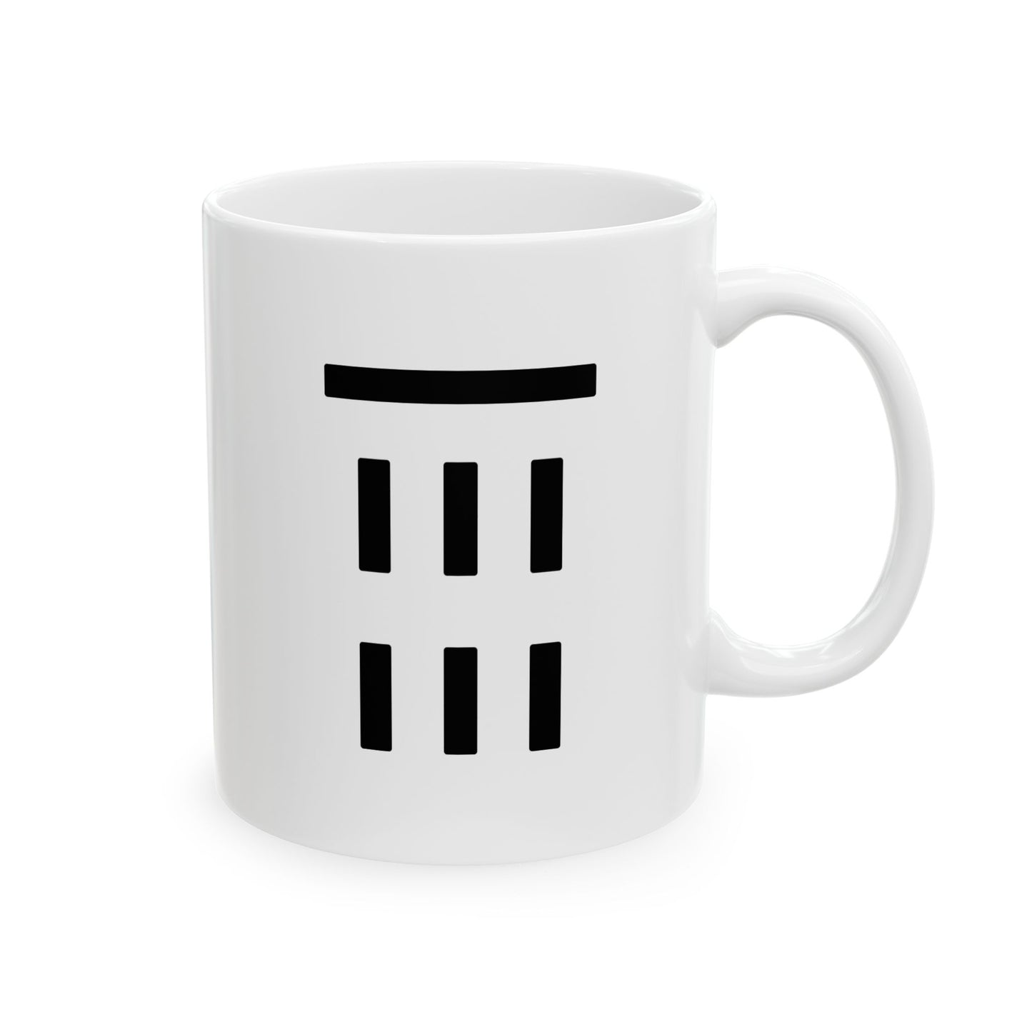 GLYPHS｜J-Runeforms — 雨 / AME-Rune Ceramic Mug (White · Dual-Sided)