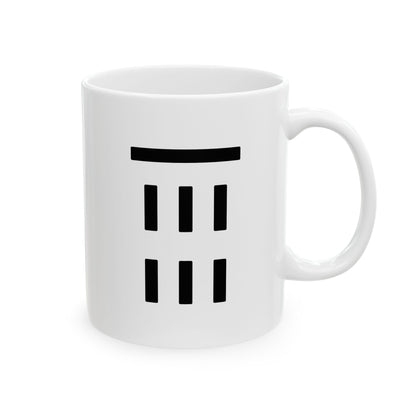 GLYPHS｜J-Runeforms — 雨 / AME-Rune Ceramic Mug (White · Dual-Sided)