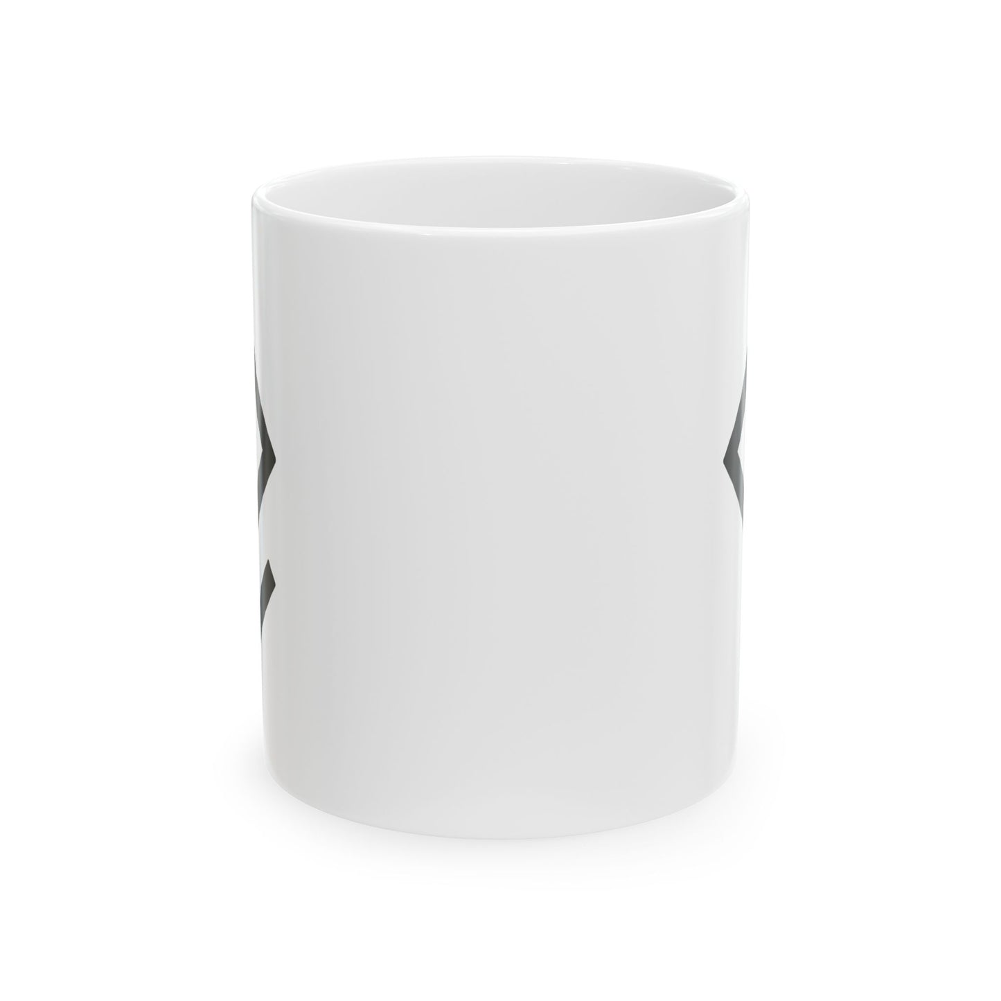 GLYPHS｜J-Runeforms — 虫 / MUSHI-Rune Ceramic Mug (White · Dual-Sided)