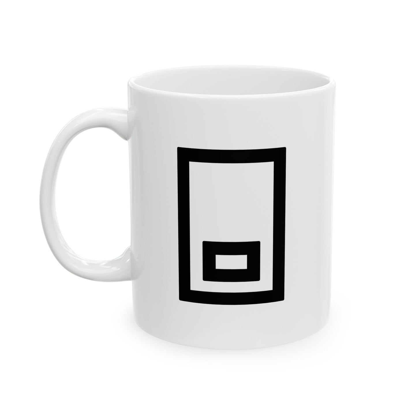 GLYPHS｜J-Runeforms — 口 / KUCHI-Rune Ceramic Mug (White · Dual-Sided)