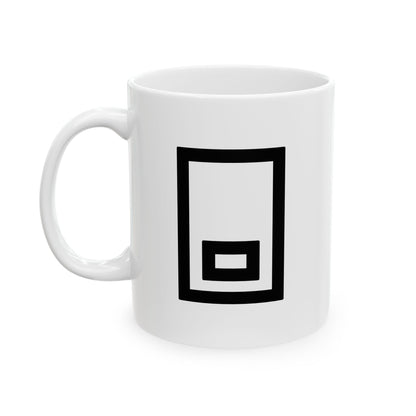 GLYPHS｜J-Runeforms — 口 / KUCHI-Rune Ceramic Mug (White · Dual-Sided)