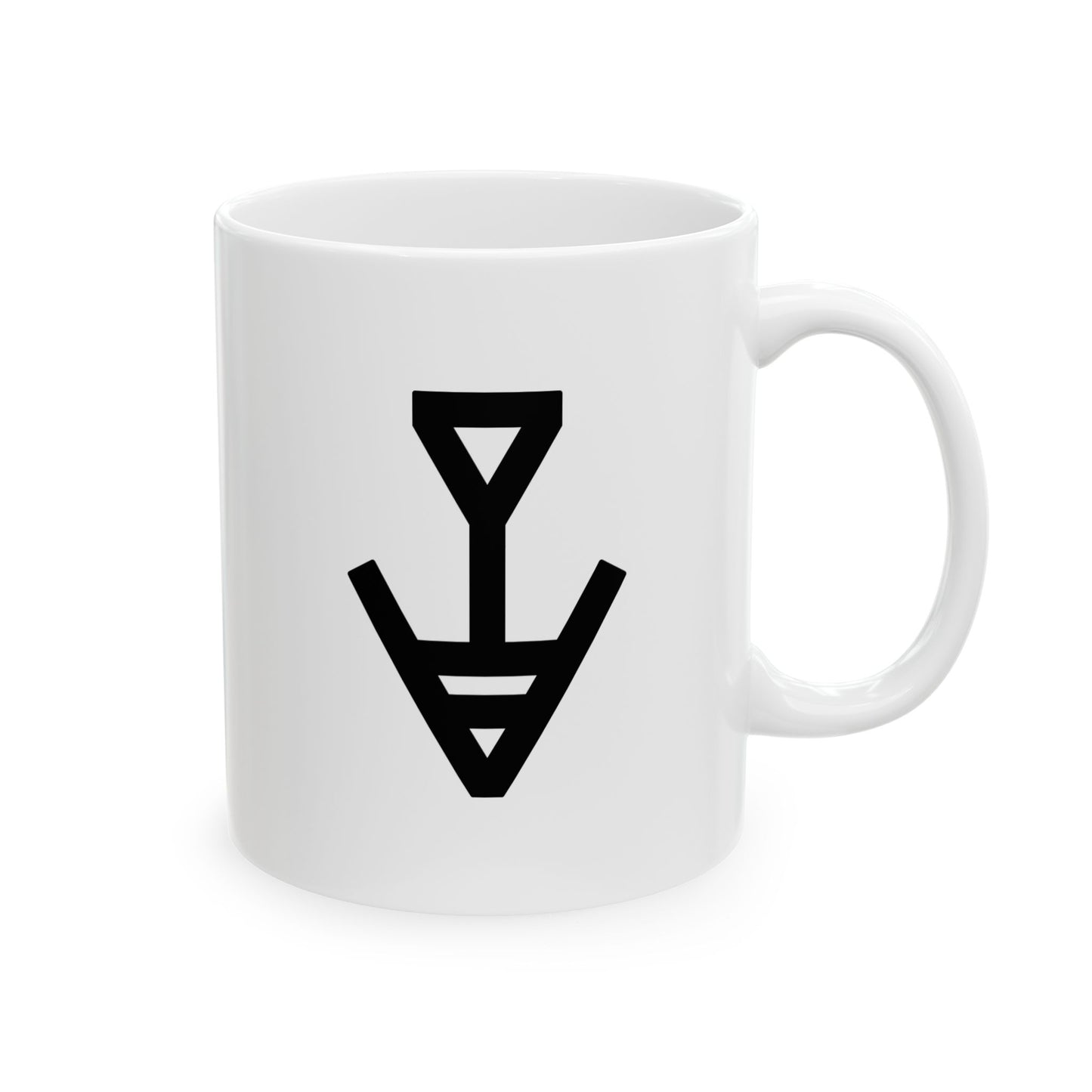 GLYPHS｜J-Runeforms — 音 / OTO-Rune Ceramic Mug (White · Dual-Sided)