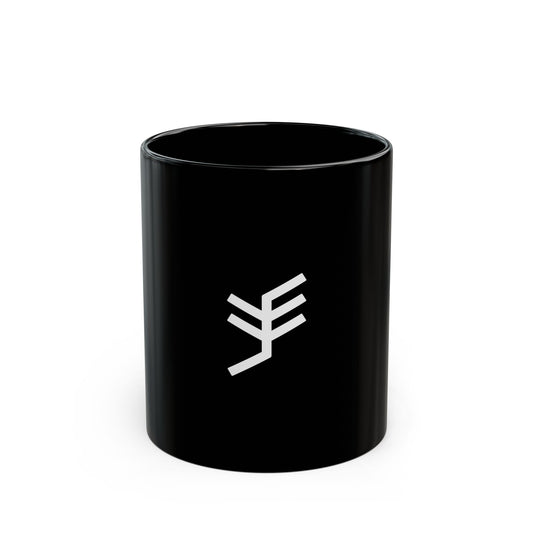 GLYPHS｜J-Runeforms — 手 / TE-Rune Ceramic Mug (Black)
